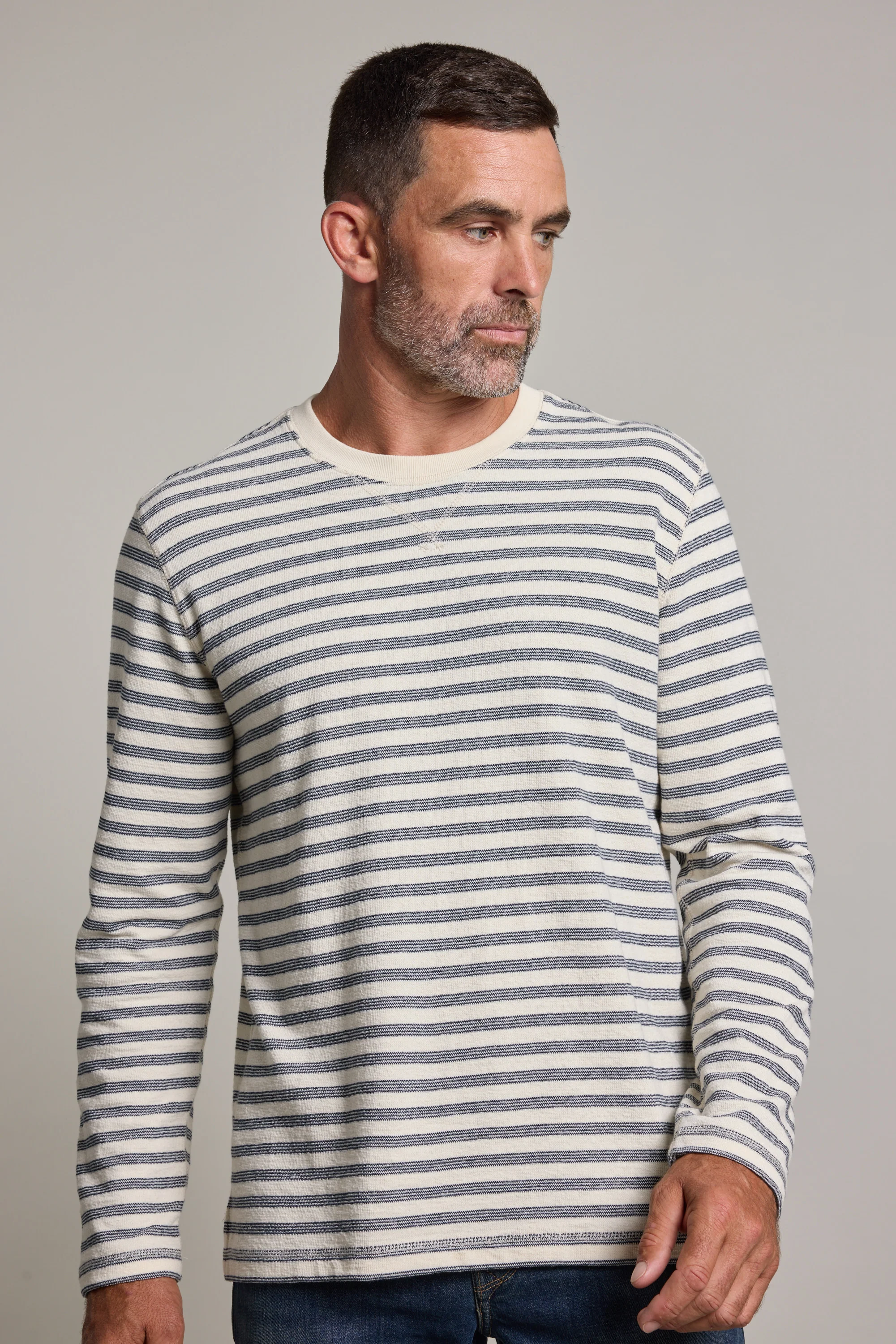 Barton Cotton Stripe Crew - Image 3