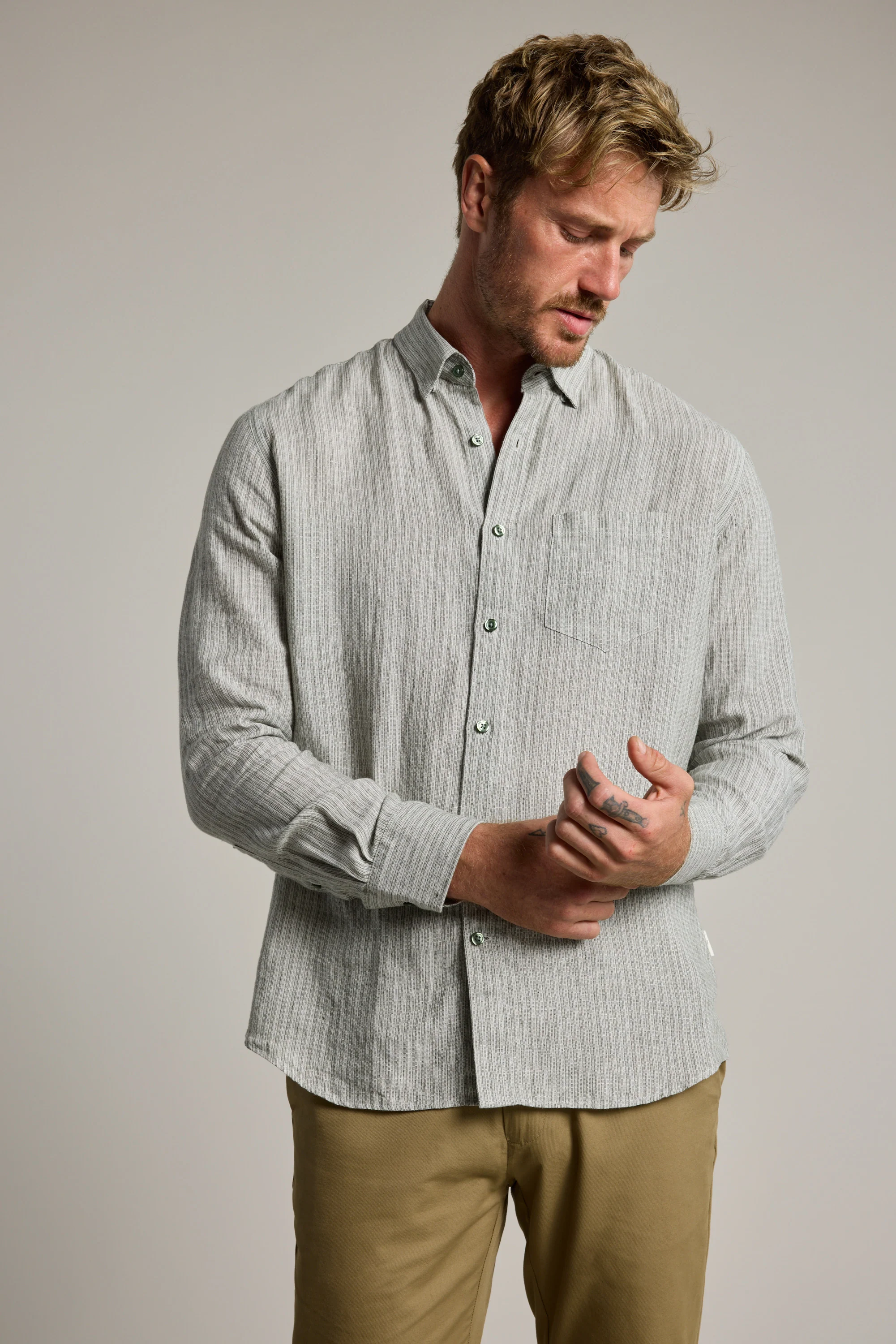 Dalton fine stripe Shirt