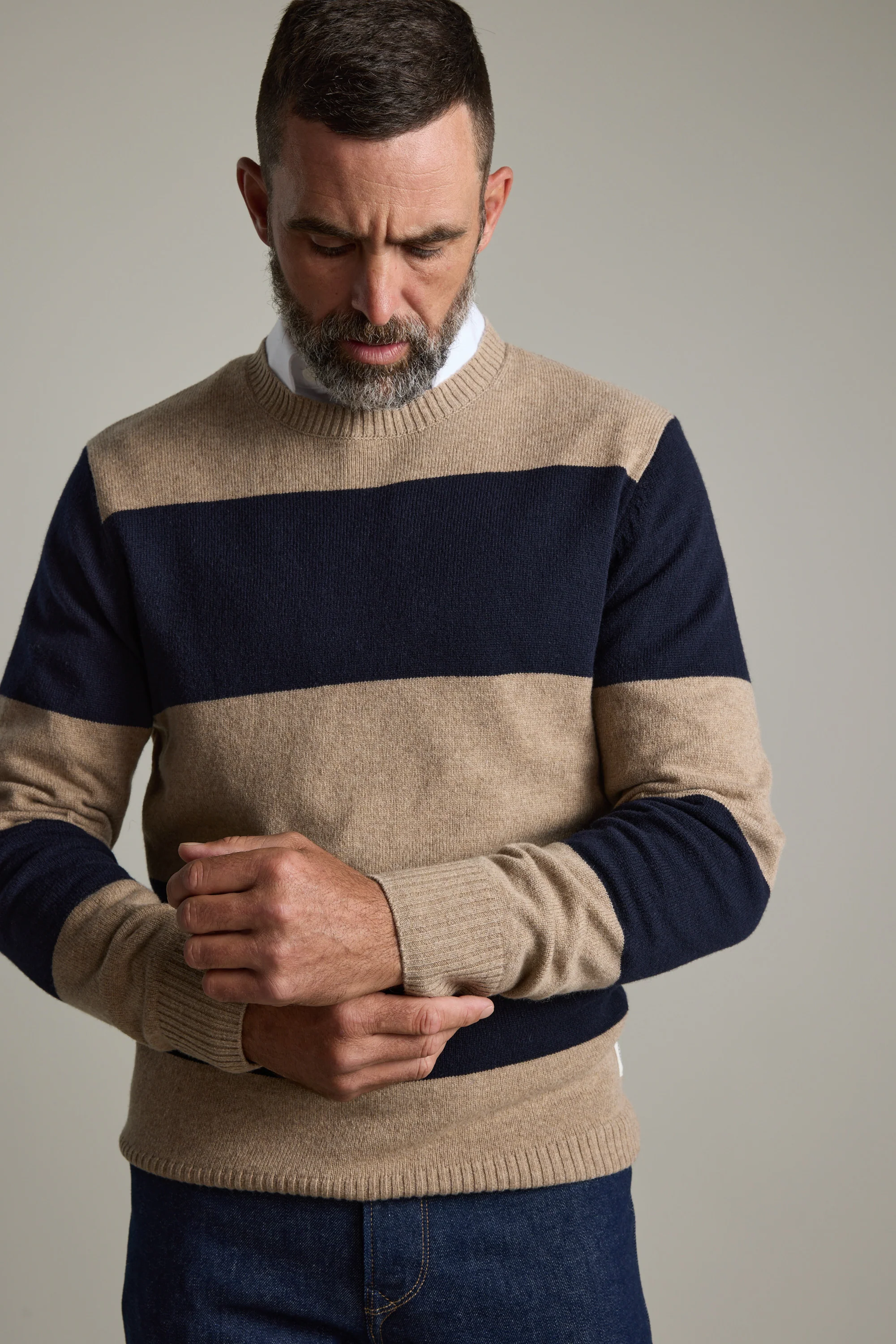 Eastbourne Stripe Merino Crew - Image 3