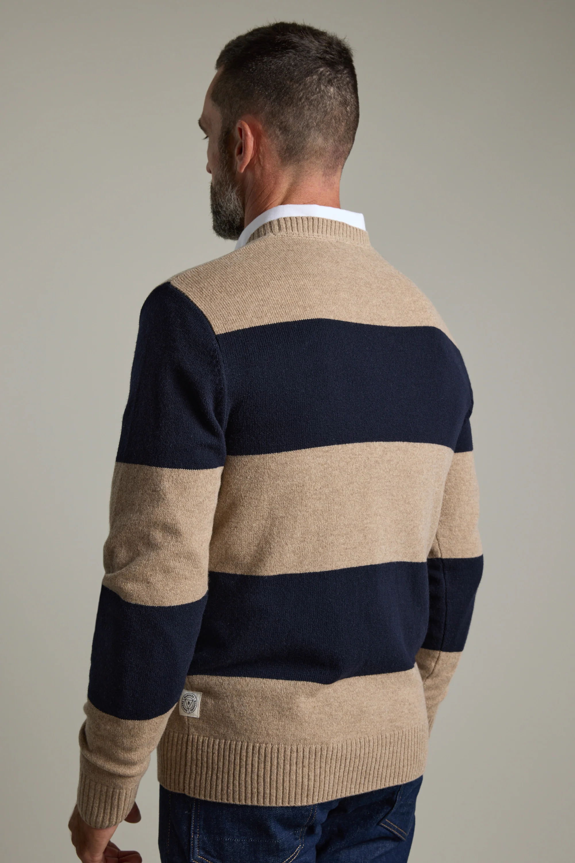 Eastbourne Stripe Merino Crew - Image 8