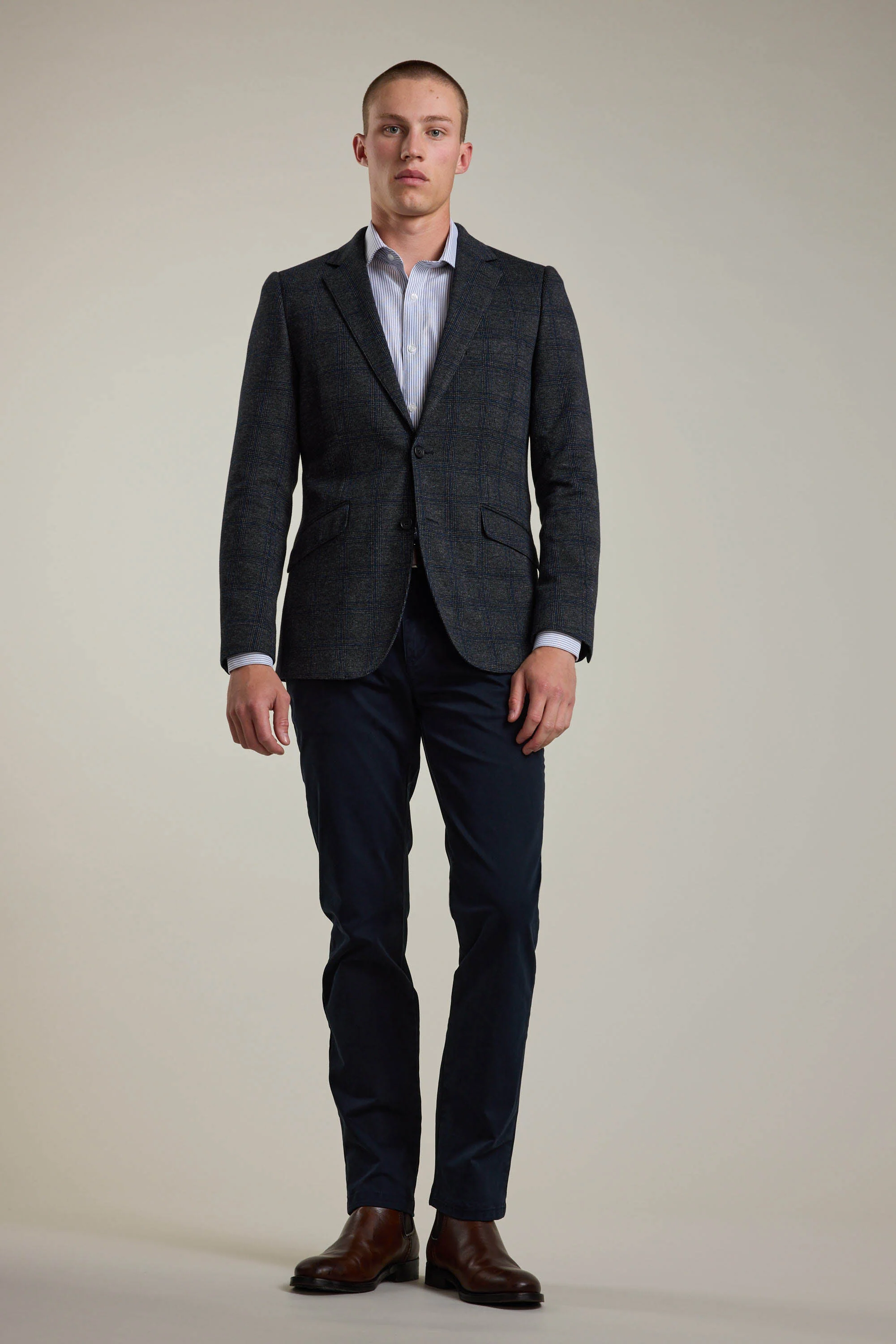 Manleigh Check Knit Blazer