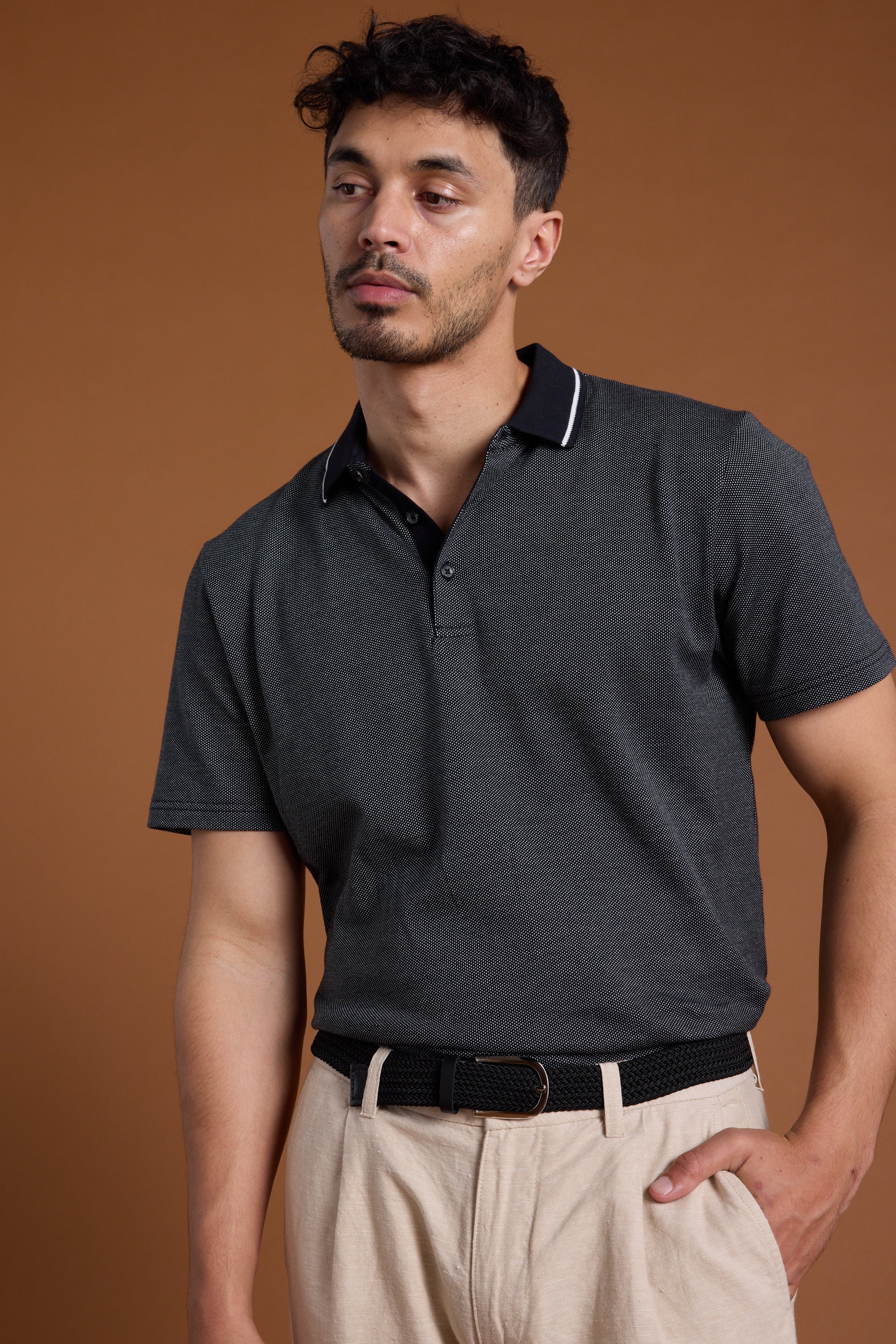 Olson Mercerised Texture Polo
