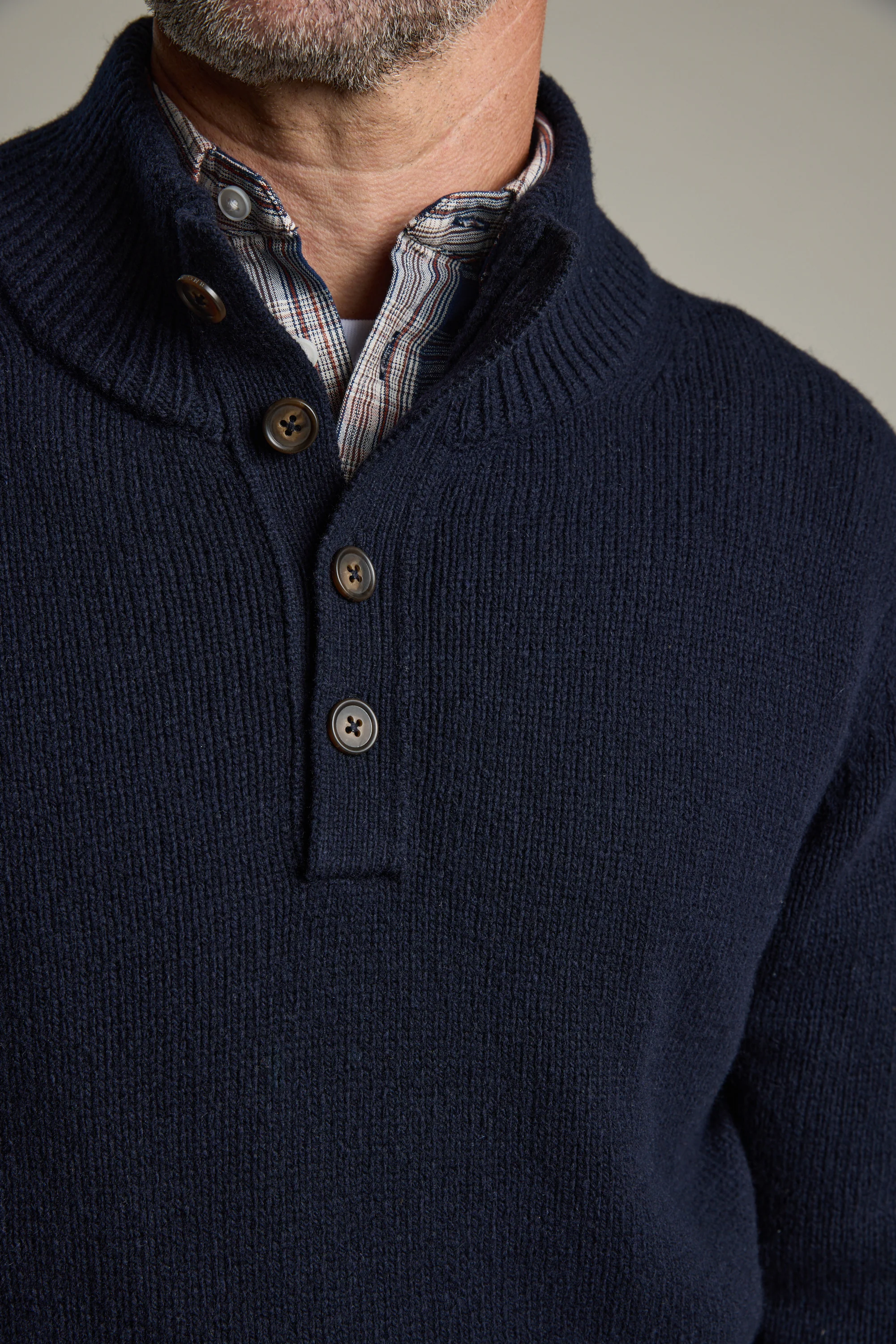 Redford Woollen Half Button Sweater - Image 2