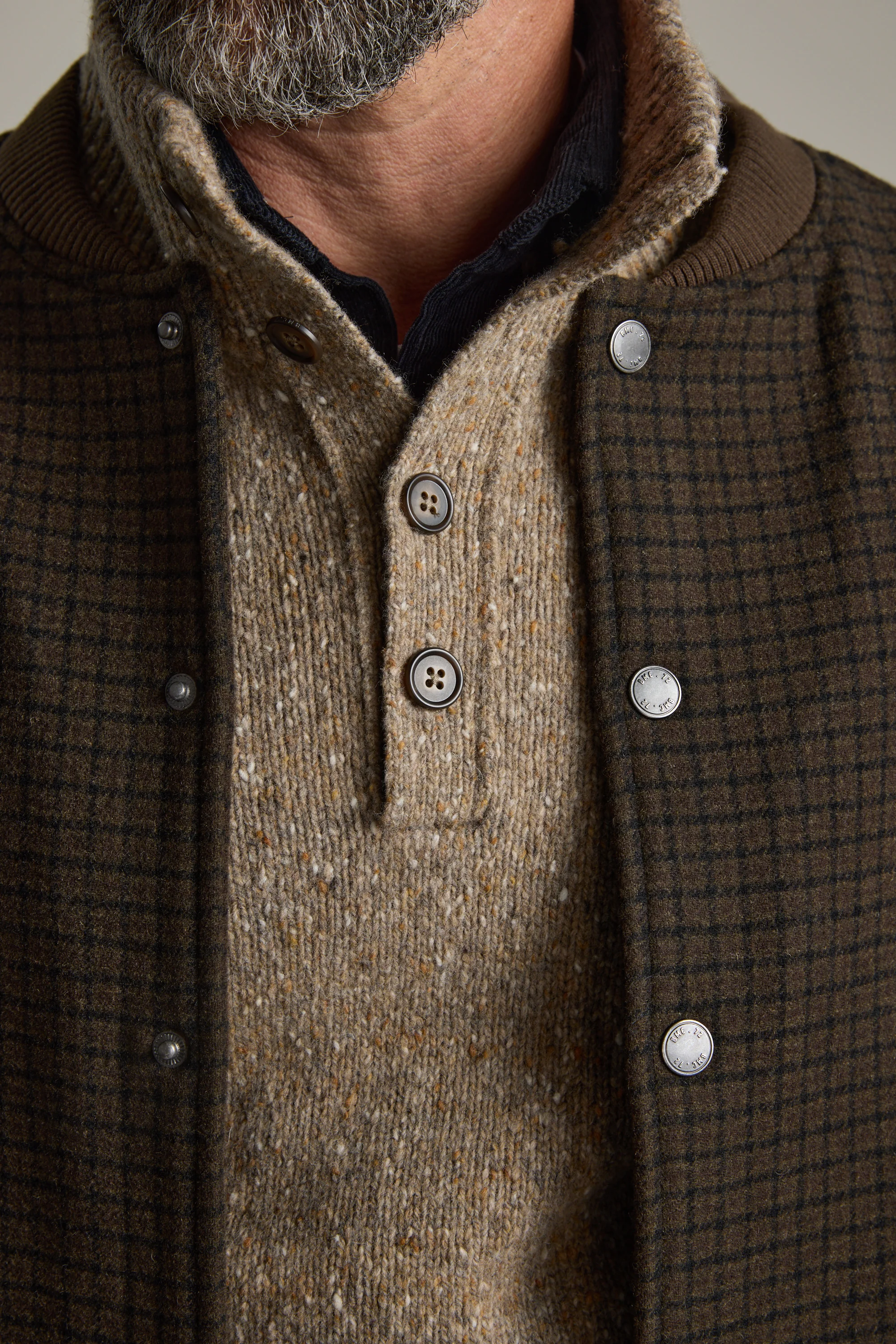 Redford Woollen Half Button Sweater - Image 2