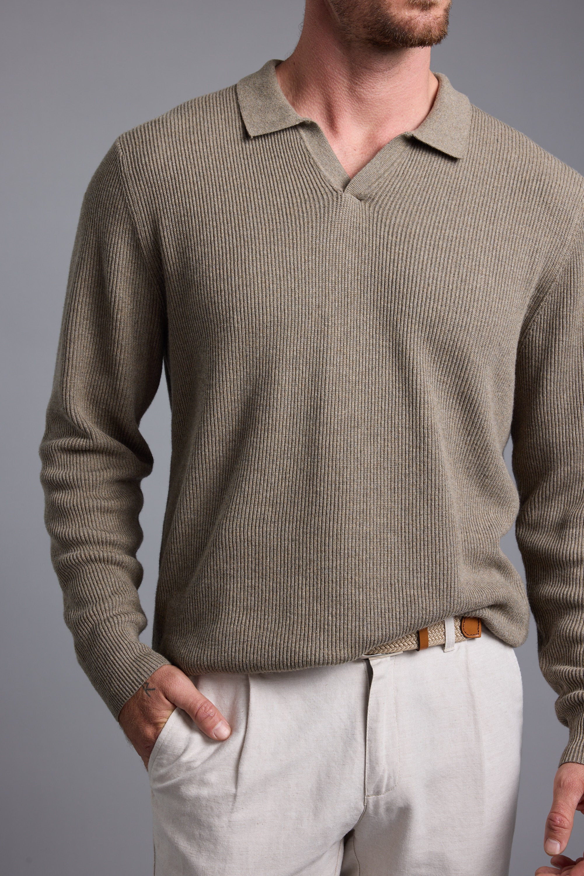 Terrace Long Sleeve Knit Polo - Image 2