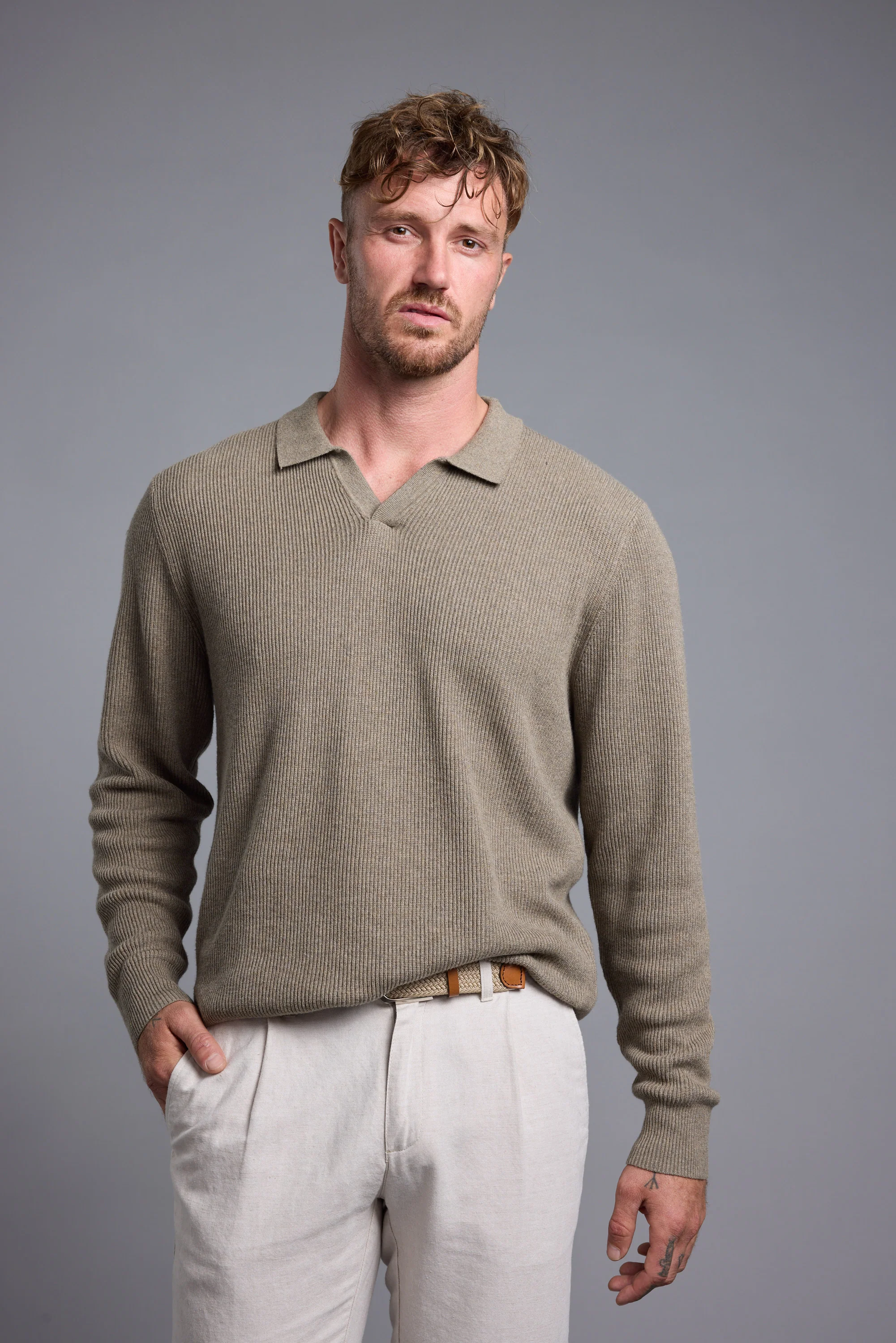 Terrace Long Sleeve Knit Polo - Image 6