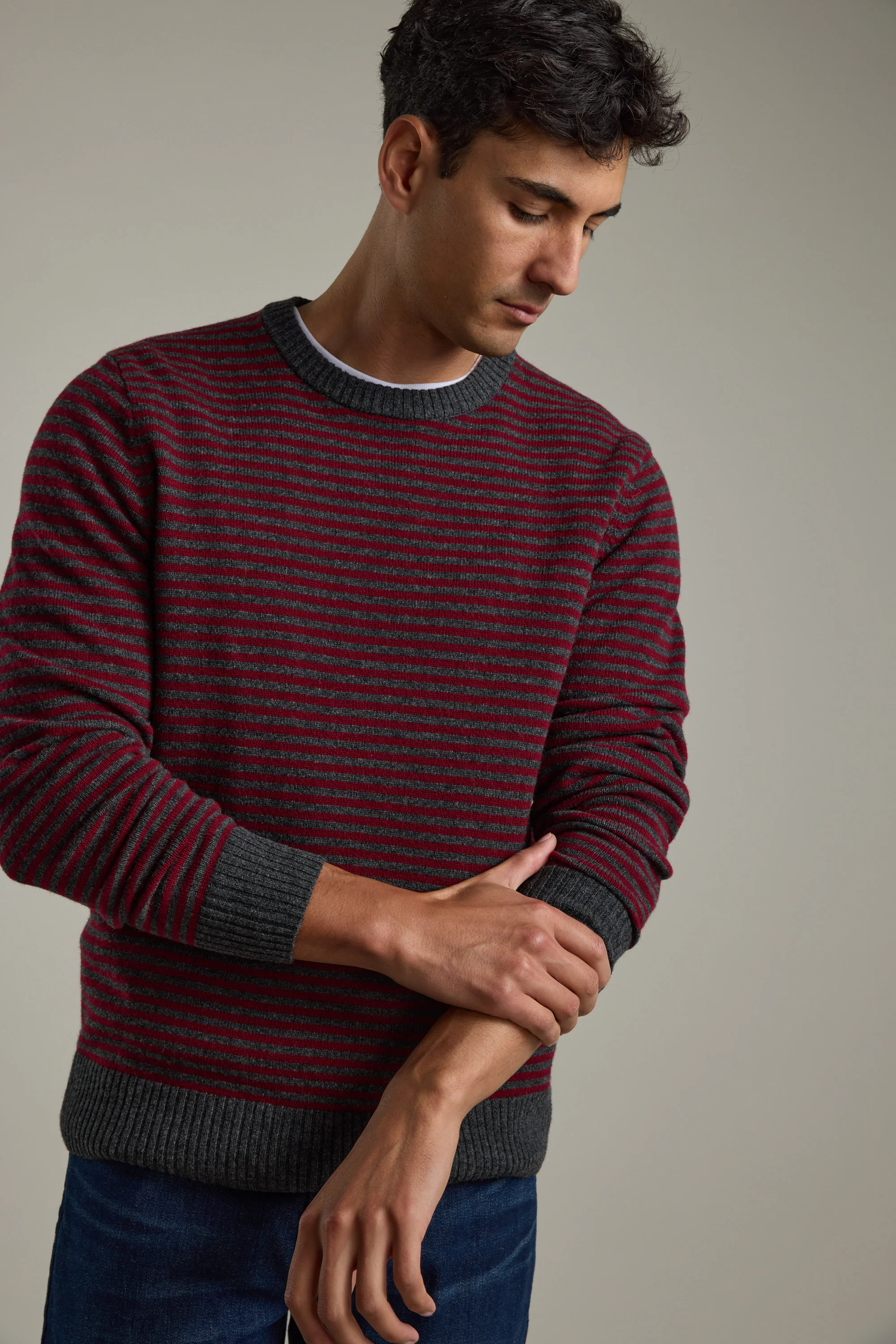 Thornley Stripe Merino Crew - Image 4